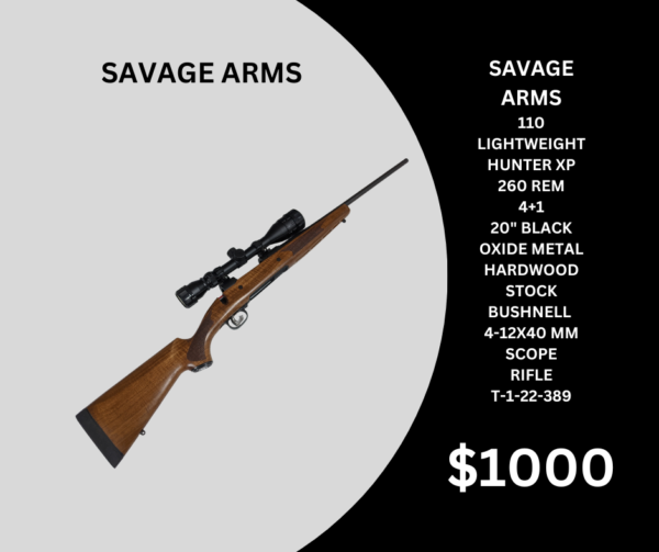 SAVAGE ARMS 110 LIGHTWEIGHT HUNTER XP